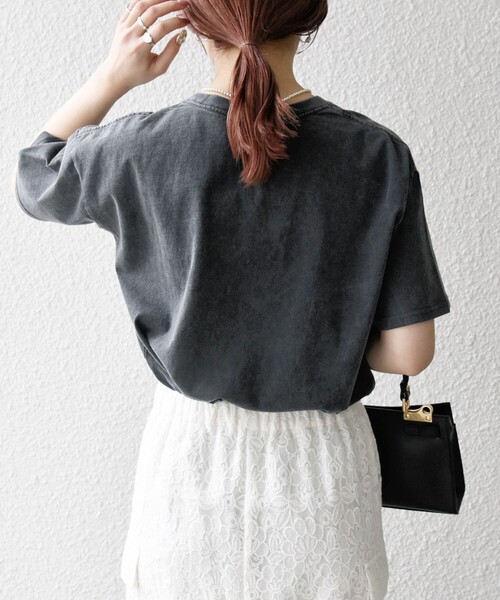 SHIPS any別注】KNiTS:〈洗濯機可能〉ラウンドヘム プリント