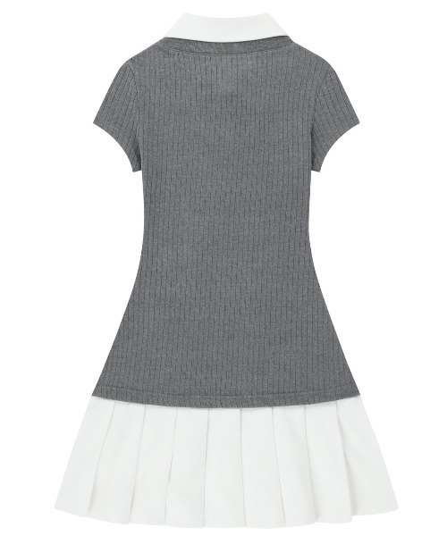 NIIER NOR(ニアノア)の「A'GEM/9 × .kom 『NIIER NOR/ニーアノア』 LAYERED SHIRT DRESS/レイヤード シャツドレス(ワンピース・レディース・グレー/ブラック・FREE)」の13枚目の写真
