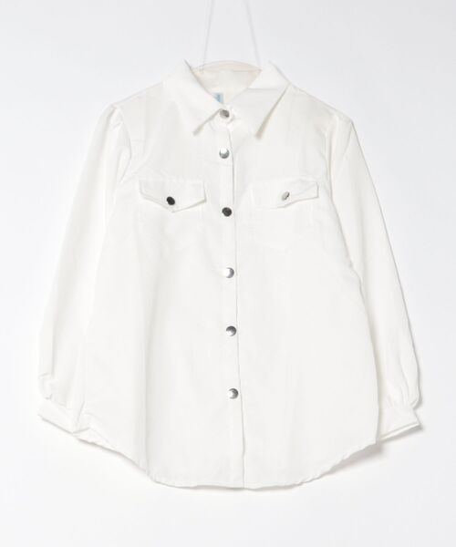 BLANC FICELLE(ブランフィセル)の「フラップポケット シャツ(シャツ/ブラウス・レディース・ブルー/Off White/ピンク・M)」の5枚目の写真