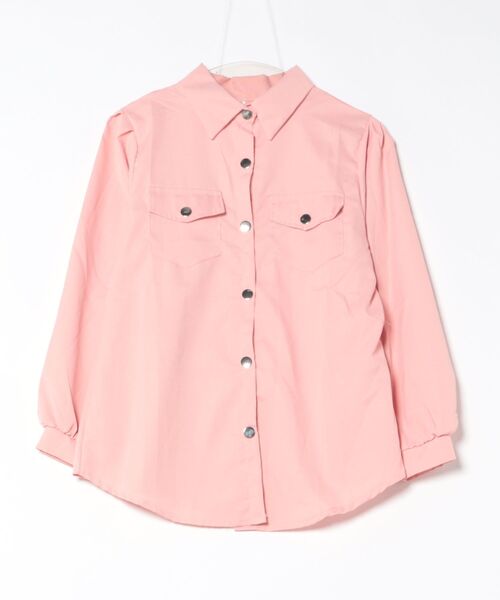 BLANC FICELLE(ブランフィセル)の「フラップポケット シャツ(シャツ/ブラウス・レディース・ブルー/Off White/ピンク・M)」の7枚目の写真