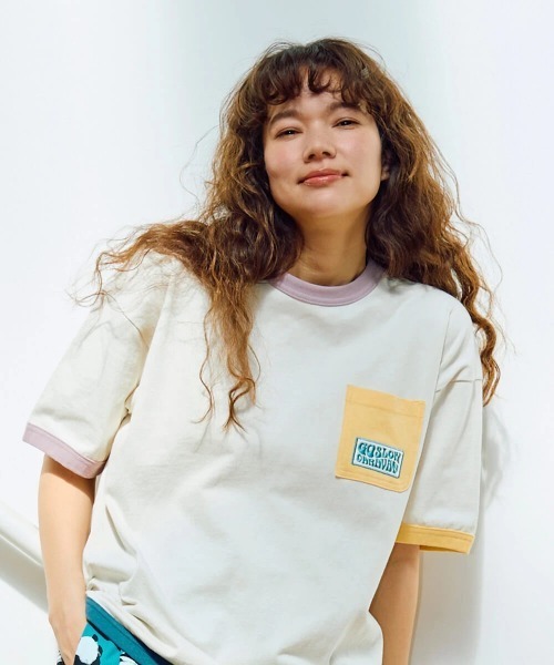 go slow caravan（ゴースローキャラバン）の「USA/C マルチトリム ゆったり TEE（Tシャツ/カットソー・メンズ・アイボリー/ホワイト・LARGE/MEDIUM）」の10枚目の写真