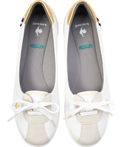 le coq sportif(ルコックスポルティフ)の「ルコックスポルティフ/LCS モンペリエ パンプススタイル 軽量/消臭 LU5SSN25LZ(スニーカー・レディース・ブラック系/ホワイト×ゴールド/ホワイト×ネイビー・22.5cm/23.5cm/24.5cm/23.0cm/24.0cm/25.0cm)」の18枚目の写真
