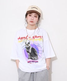 吸水速乾 UVカット ワイドシルエット TC天竺 キャラクター デコレート 半袖 TEE