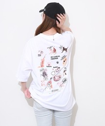 吸水速乾 UVカット ワイドシルエット TC天竺 キャラクター デコレート 半袖 TEE