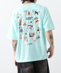 吸水速乾　UVカット　ワイドシルエット　TC天竺　キャラクター　デコレート　半袖　TEE