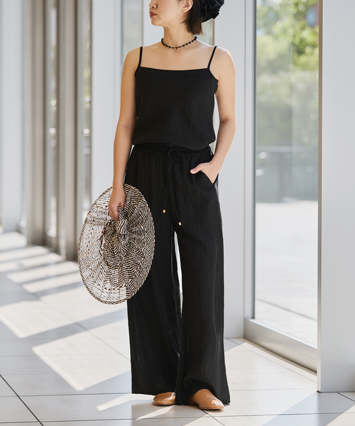 IENA LA BOUCLE(イエナラブークル)の「IENA LA BOUCLE リネンブロードイージーパンツ(その他パンツ・レディース・パープル/ブラック・40/38/36/34)」の9枚目の写真