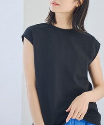 【防しわ/マシンウォッシュ】ネップジョーゼットノースリーブプルオーバー