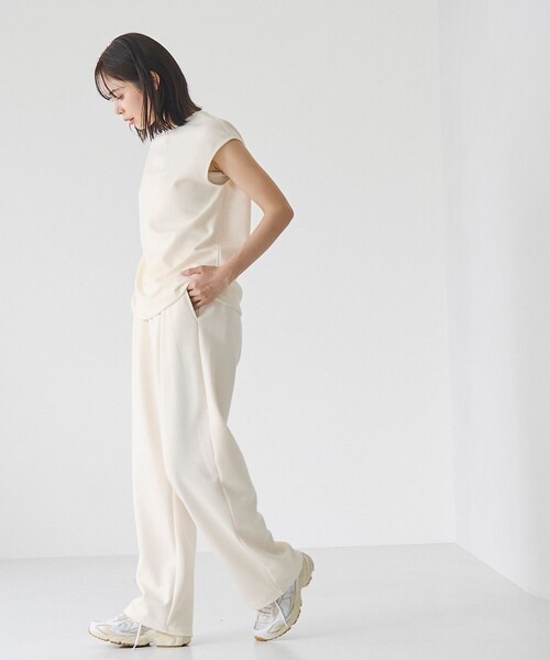 RONEL（ロネル）の「【防しわ/マシンウォッシュ】ネップジョーゼットノースリーブプルオーバー（Tシャツ/カットソー・レディース・ブラック/ライトブルー/ホワイト・S/M/L）」の21枚目の写真