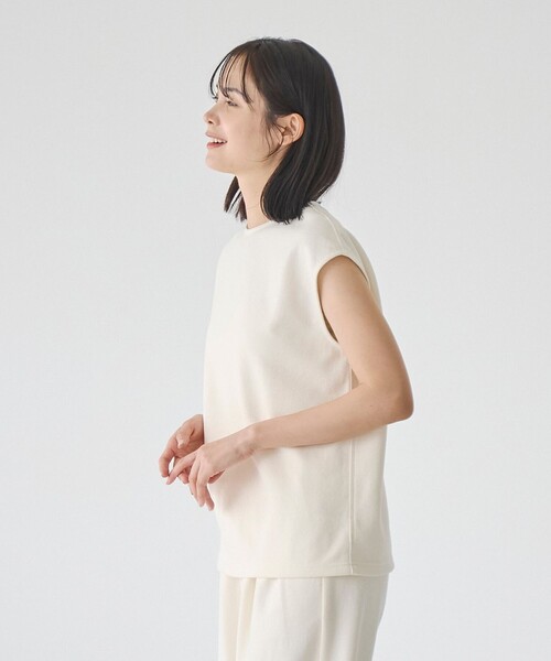 RONEL（ロネル）の「【防しわ/マシンウォッシュ】ネップジョーゼットノースリーブプルオーバー（Tシャツ/カットソー・レディース・ブラック/ライトブルー/ホワイト・S/M/L）」の22枚目の写真