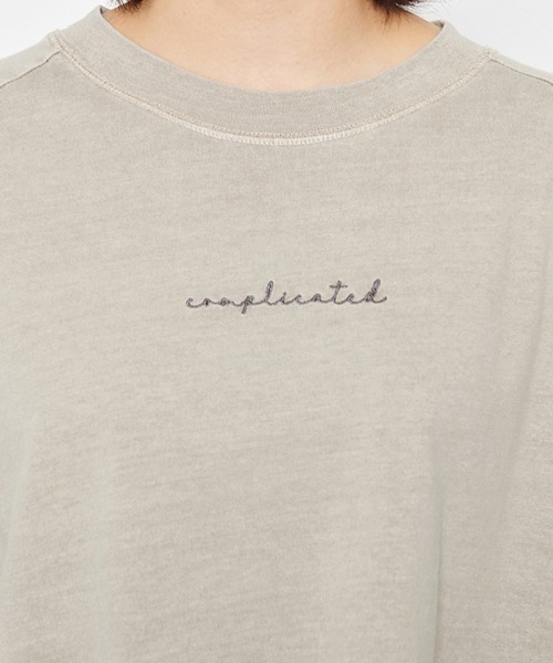 spiritoso(スピリトーゾ)の「【spiritoso】Complicated刺繍 ラグランTシャツ(Tシャツ/カットソー・レディース・グレイッシュベージュ/ブラウン/グリーン系/ラベンダー/オレンジ・FREE)」の11枚目の写真