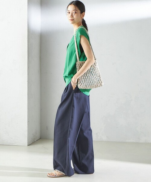 SHIPS for women / シップスウィメン 〈接触冷感 / 手洗い可能〉アイスコットン フレンチ スリーブ ジレ カーディガン SHIPS｜<接触冷感 / 手洗い可能>アイスコットン フレンチ