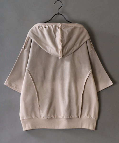Grunge Style Sweat Half Zip Hoodie/グランジ ヴィンテージ