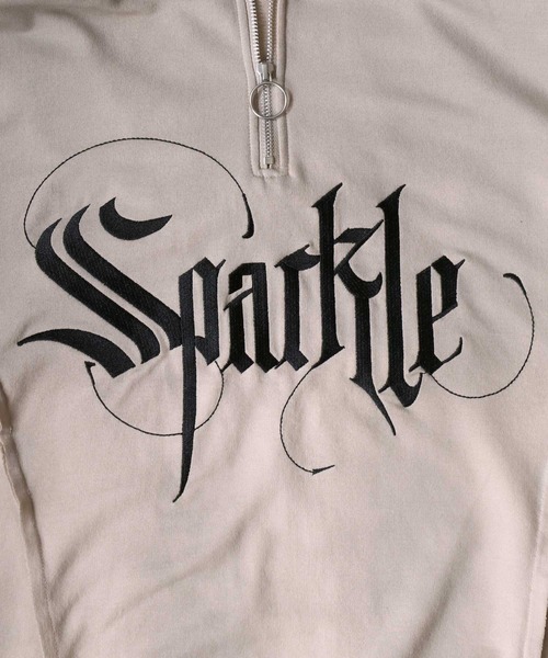 SITRY(シトリー)の「Grunge Style Sweat Half Zip Hoodie/グランジ ヴィンテージライク オーバーサイズ 裏毛 ハーフジップ フーディー パーカー スウェット レディース メンズ(パーカー・メンズ・ブラック/ベージュ/パープル・M/L)」の16枚目の写真