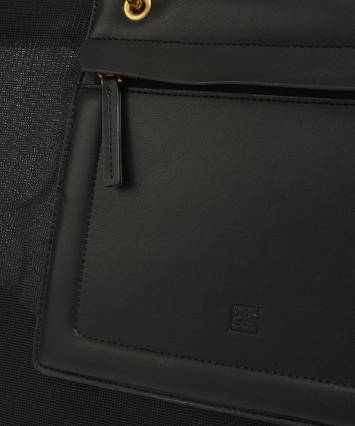 ROPE'(ロペ)の「【A4対応】チュールメッシュダブルハンドルトートバッグ(トートバッグ・レディース・オリーブ/ブラック・FREE)」の5枚目の写真