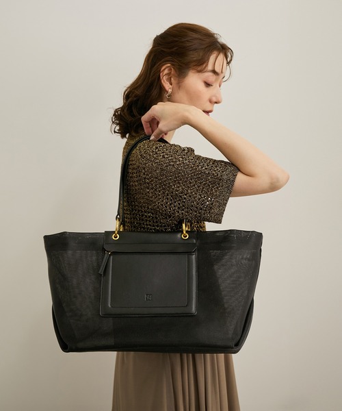 ROPE'(ロペ)の「【A4対応】チュールメッシュダブルハンドルトートバッグ(トートバッグ・レディース・オリーブ/ブラック・FREE)」の18枚目の写真