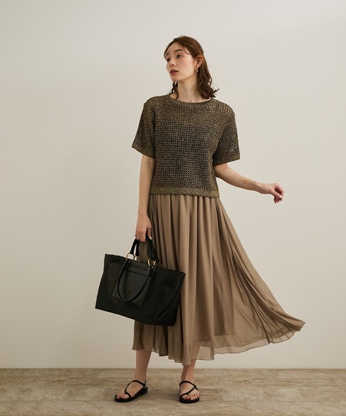 ROPE'(ロペ)の「【A4対応】チュールメッシュダブルハンドルトートバッグ(トートバッグ・レディース・オリーブ/ブラック・FREE)」の15枚目の写真