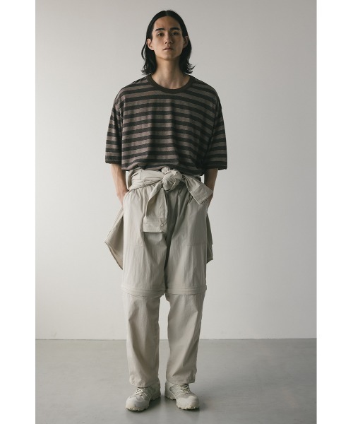 STYLEMIXER(スタイルミキサー)の「ガーメントダイボーダーT(Tシャツ/カットソー・メンズ・グレー/ブラウン・MEDIUM/LARGE)」の14枚目の写真