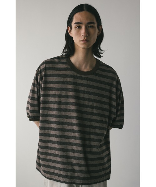 STYLEMIXER(スタイルミキサー)の「ガーメントダイボーダーT(Tシャツ/カットソー・メンズ・グレー/ブラウン・MEDIUM/LARGE)」の17枚目の写真