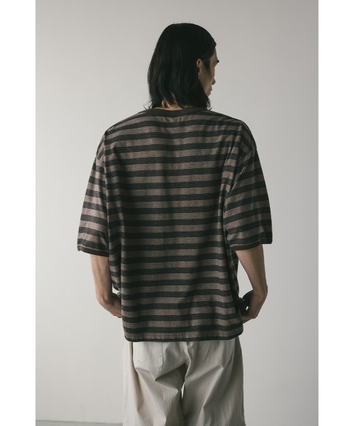 STYLEMIXER(スタイルミキサー)の「ガーメントダイボーダーT(Tシャツ/カットソー・メンズ・グレー/ブラウン・MEDIUM/LARGE)」の18枚目の写真