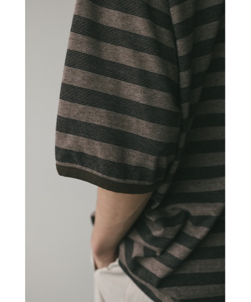 STYLEMIXER(スタイルミキサー)の「ガーメントダイボーダーT(Tシャツ/カットソー・メンズ・グレー/ブラウン・MEDIUM/LARGE)」の22枚目の写真