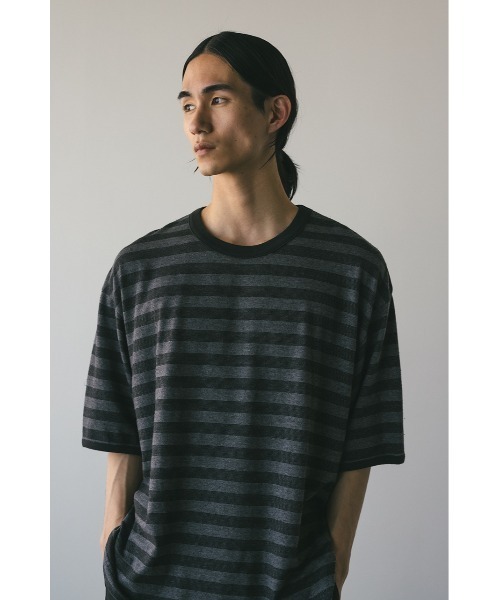 STYLEMIXER(スタイルミキサー)の「ガーメントダイボーダーT(Tシャツ/カットソー・メンズ・グレー/ブラウン・MEDIUM/LARGE)」の6枚目の写真