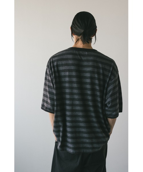 STYLEMIXER(スタイルミキサー)の「ガーメントダイボーダーT(Tシャツ/カットソー・メンズ・グレー/ブラウン・MEDIUM/LARGE)」の7枚目の写真