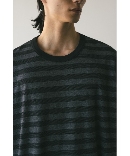 STYLEMIXER(スタイルミキサー)の「ガーメントダイボーダーT(Tシャツ/カットソー・メンズ・グレー/ブラウン・MEDIUM/LARGE)」の8枚目の写真