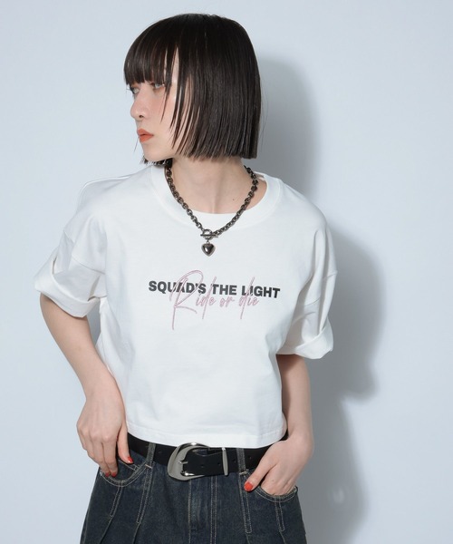 PAGEBOY(ページボーイ)の「ダブルロゴショートTシャツ(Tシャツ/カットソー・レディース・ホワイト/ブラック/コーラル・FREE)」の16枚目の写真