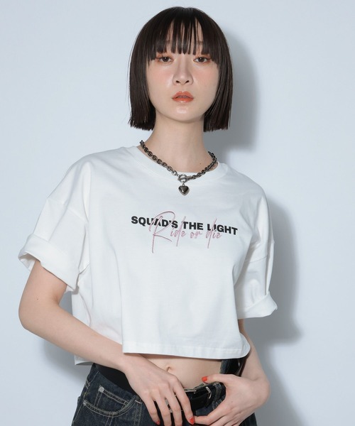 PAGEBOY(ページボーイ)の「ダブルロゴショートTシャツ(Tシャツ/カットソー・レディース・ホワイト/ブラック/コーラル・FREE)」の15枚目の写真