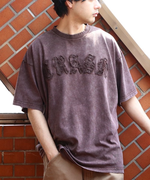 8(eight)(エイト)の「スノーウォッシュ加工半袖Tシャツ(Tシャツ/カットソー・メンズ・カーキ/ブラック/ブラウン・MEDIUM/LARGE)」の3枚目の写真