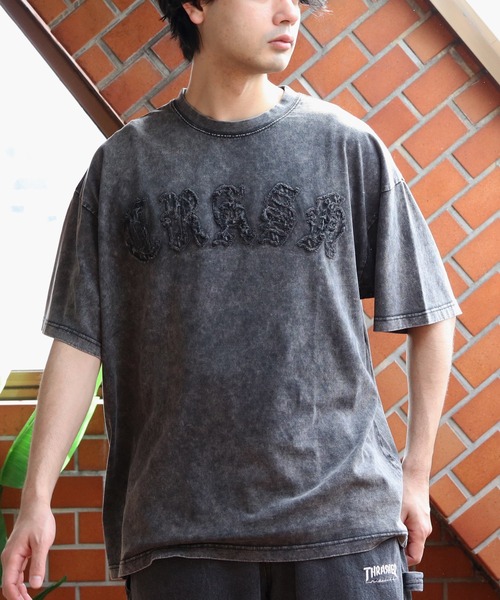 8(eight)(エイト)の「スノーウォッシュ加工半袖Tシャツ(Tシャツ/カットソー・メンズ・カーキ/ブラック/ブラウン・MEDIUM/LARGE)」の5枚目の写真