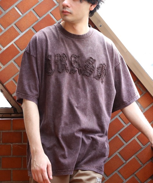 8(eight)(エイト)の「スノーウォッシュ加工半袖Tシャツ(Tシャツ/カットソー・メンズ・カーキ/ブラック/ブラウン・MEDIUM/LARGE)」の13枚目の写真