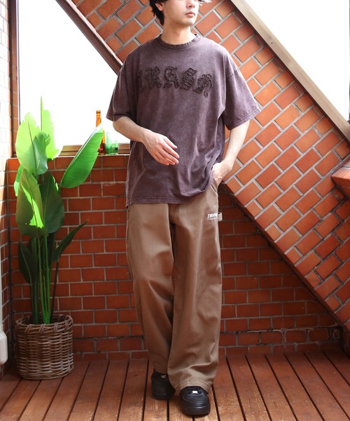 8(eight)(エイト)の「スノーウォッシュ加工半袖Tシャツ(Tシャツ/カットソー・メンズ・カーキ/ブラック/ブラウン・MEDIUM/LARGE)」の17枚目の写真
