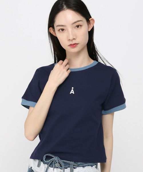 ALAND（エーランド）の「【UNISEX】ALAND／AロゴリンガーT（Tシャツ/カットソー・レディース・ホワイト/ブラック/ネイビー・SMALL/MEDIUM/LARGE）」の3枚目の写真