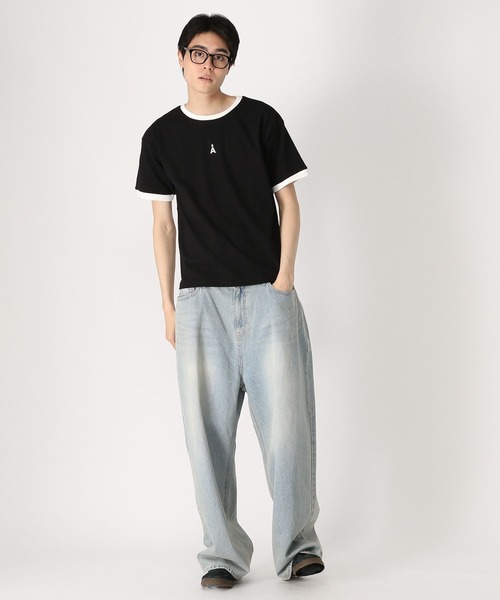 ALAND（エーランド）の「【UNISEX】ALAND／AロゴリンガーT（Tシャツ/カットソー・レディース・ホワイト/ブラック/ネイビー・SMALL/MEDIUM/LARGE）」の5枚目の写真