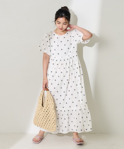 FREAK'S STORE(フリークスストア)の「トライアングル 編みバッグ/ペーパーバッグ(ハンドバッグ・レディース・ナチュラル/ブラック/シルバー・ONE SIZE)」の9枚目の写真