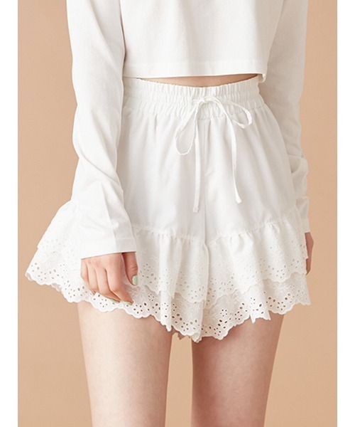 新品未使用LILY BROWN サイドラインショートパンツ ホワイト