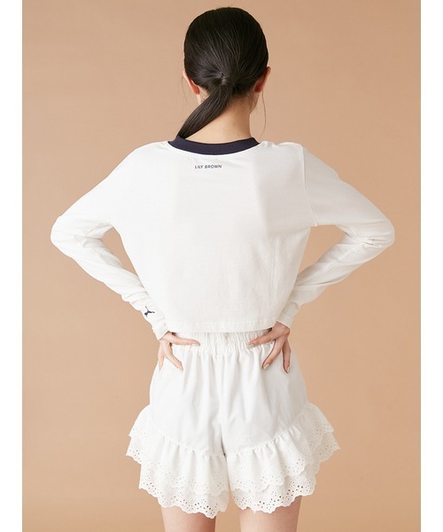 LILY BROWN Lingerie レーシーショートパンツ WHT セール】【LILY BROWN Lingerie】レーシーショートパンツ