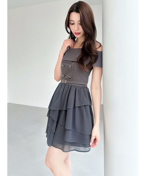 RESEXXY（リゼクシー）の「2Wayオフショルドッキングワンピース（ワンピース・レディース・アイボリー/チャコールグレー/ネイビー・FREE）」の7枚目の写真