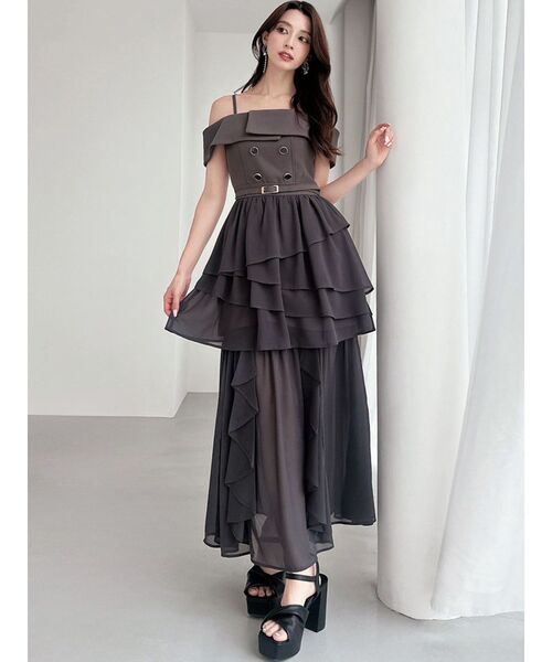 RESEXXY（リゼクシー）の「2Wayオフショルドッキングワンピース（ワンピース・レディース・アイボリー/チャコールグレー/ネイビー・FREE）」の12枚目の写真