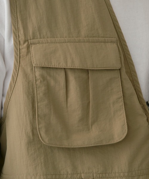 MAGASIN DE MODE Brew（マガジンデモードブリュー）の「【MAGASIN DE MODE Brew】ナイロンミリタリーフィッシングベスト MZJ（ベスト・メンズ・ネイビー/キャメル・M/L/LL）」の12枚目の写真