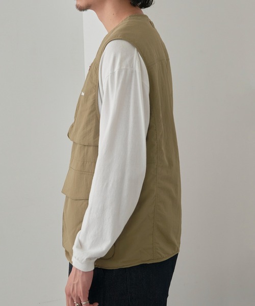 MAGASIN DE MODE Brew（マガジンデモードブリュー）の「【MAGASIN DE MODE Brew】ナイロンミリタリーフィッシングベスト MZJ（ベスト・メンズ・ネイビー/キャメル・M/L/LL）」の21枚目の写真