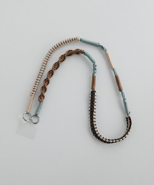 DISCOAT（ディスコート）の「配色ロープストラップ（スマホグッズ・レディース・ブラック/ピンク・FREE）」の2枚目の写真