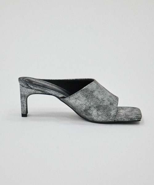 STUDIOUS（ステュディオス）の「【STUDIOUS/ステュディオス】Square Toe Mule/スクエアトゥミュール/サンダル（サンダル・レディース・シルバー/ブラック/ホワイト・1/2/3）」の18枚目の写真