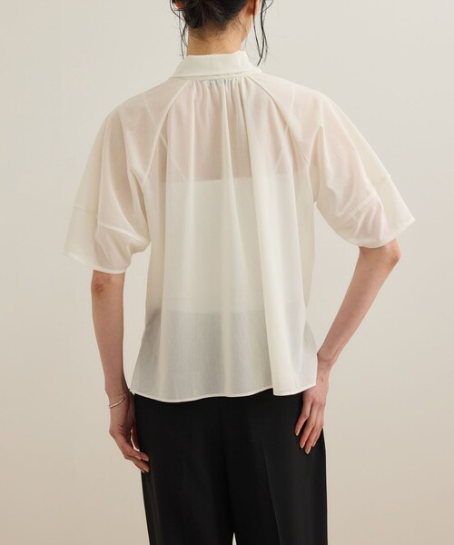 ROPE'(ロペ)の「【洗える】シアートリコットボウタイブラウス(Tシャツ/カットソー・レディース・ブラック/ホワイト/オレンジ・36/38)」の20枚目の写真