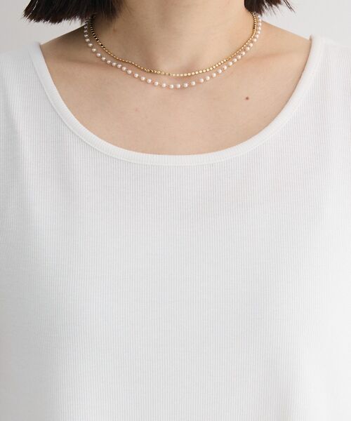 Green　Parks（グリーンパークス）の「裾フリルタンクトップ（タンクトップ・レディース・ストライプ/オフホワイト・FREE）」の9枚目の写真