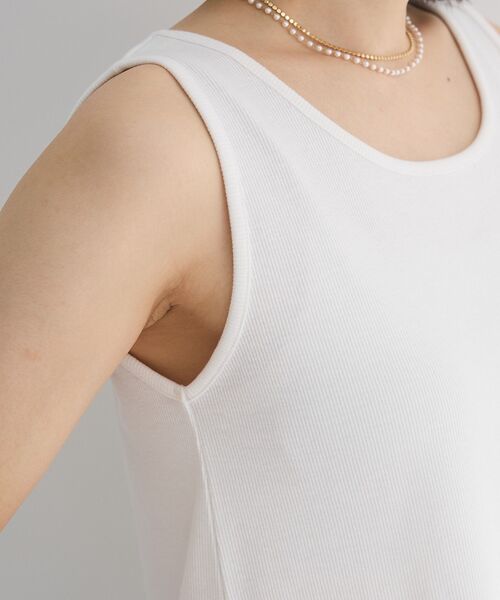 Green　Parks（グリーンパークス）の「裾フリルタンクトップ（タンクトップ・レディース・ストライプ/オフホワイト・FREE）」の10枚目の写真