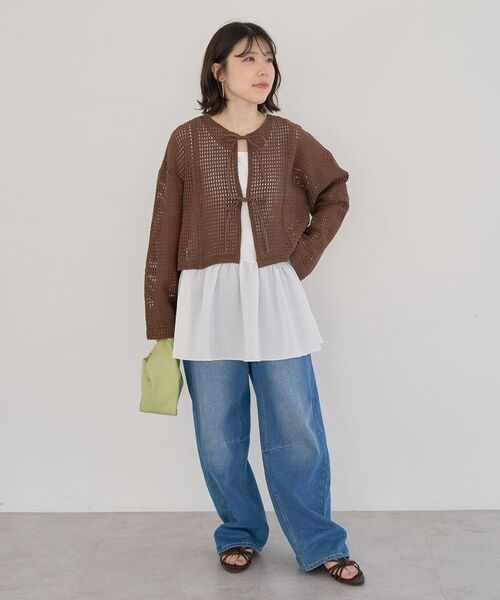 Green　Parks（グリーンパークス）の「裾フリルタンクトップ（タンクトップ・レディース・ストライプ/オフホワイト・FREE）」の14枚目の写真