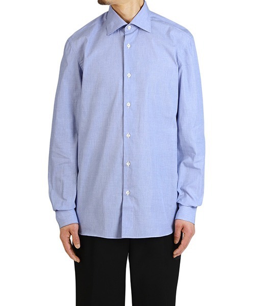 ERRICO FORMICOLA（エッリコフォルミコラ）の「Errico Formicola / エリコ フォルミコラ：LUCIANO Wide Collar Dress Shirts：8-3424-2[MUS]（シャツ/ブラウス・メンズ・ブルー・38/39）」の6枚目の写真