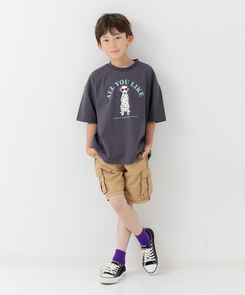 JAM & LINK(ジャムアンドリンク)の「ナイロン脇ラインカーゴハーフパンツ(その他パンツ・キッズ・ブラック/カーキ/ベージュ/ブラウン・100cm/110cm/120cm/130cm/140cm/150cm/160cm)」の6枚目の写真